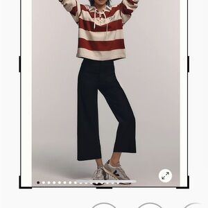 Anthropologie high rise wide leg pants
Super flattering 
EUC
Cropped